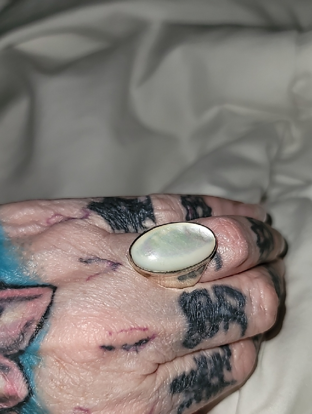 Mother Of Pearl Beautiful Big Ring